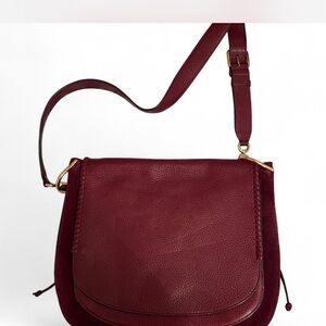 Stuart Weitzman Leather Crossbody Bag - Burgundy